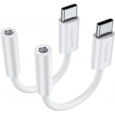 Guguearth White USB C To 3.5mm Headphone Jack Adapter