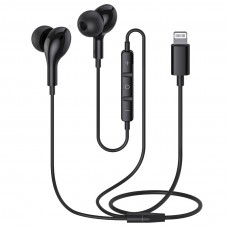 Guguearth Lightning Cuffie per iPhone 13,MFi Certified Magnetico Hi-Fi Stereo in-Ear Auricolari iPhone, Cuffie iPhone con Filo con microfono Compatibili per iPhone 14 Pro 13 13Pro 12 11 X XR(Nero)